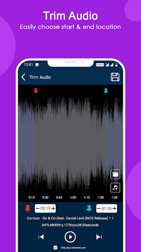 Audio MP3 Cutter and Ringtone Maker - عکس برنامه موبایلی اندروید