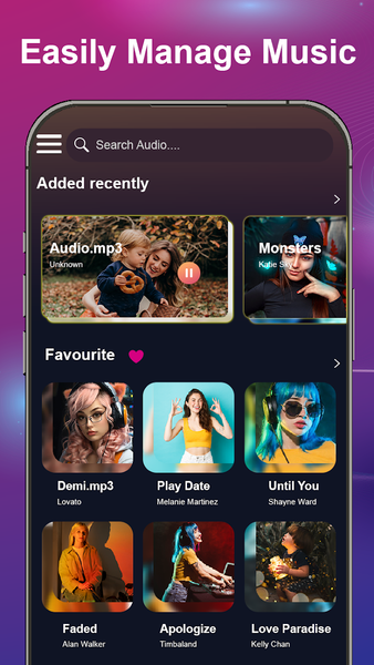 Music Player - Audio Player - عکس برنامه موبایلی اندروید