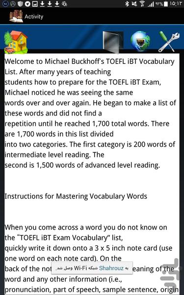 کاملترین منبع واژگان IBT TOEFL - عکس برنامه موبایلی اندروید