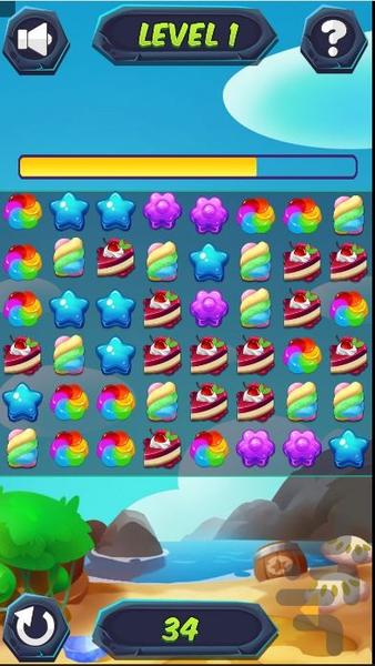 بازی جورچین شکلاتی - Gameplay image of android game