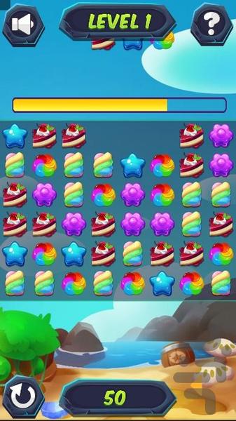 بازی جورچین شکلاتی - Gameplay image of android game