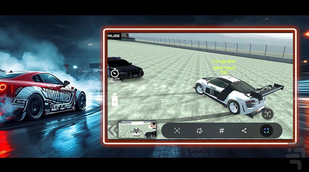 بازی دریفت ماشین مسابقه ای - Gameplay image of android game