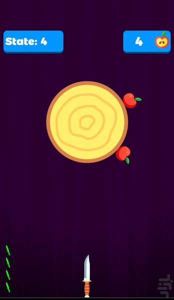 بازی پرتاب چاقو - Gameplay image of android game