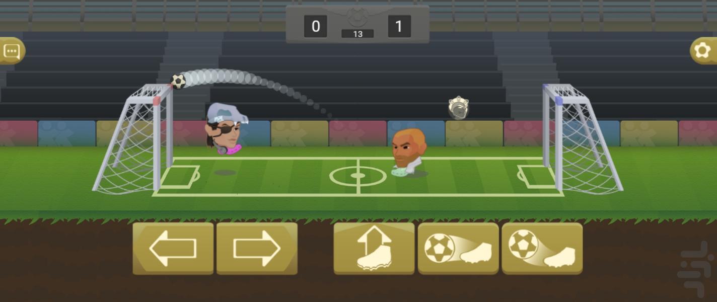 بازی فوتبال کله ای - Gameplay image of android game