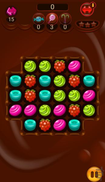 بازی جورچین شکلاتی - Gameplay image of android game