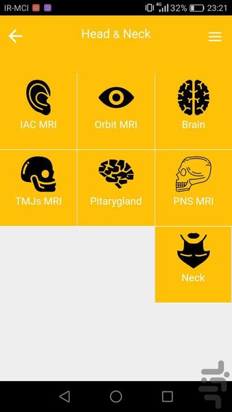 تکنیک های تصویربرداری ام آر آی - عکس برنامه موبایلی اندروید