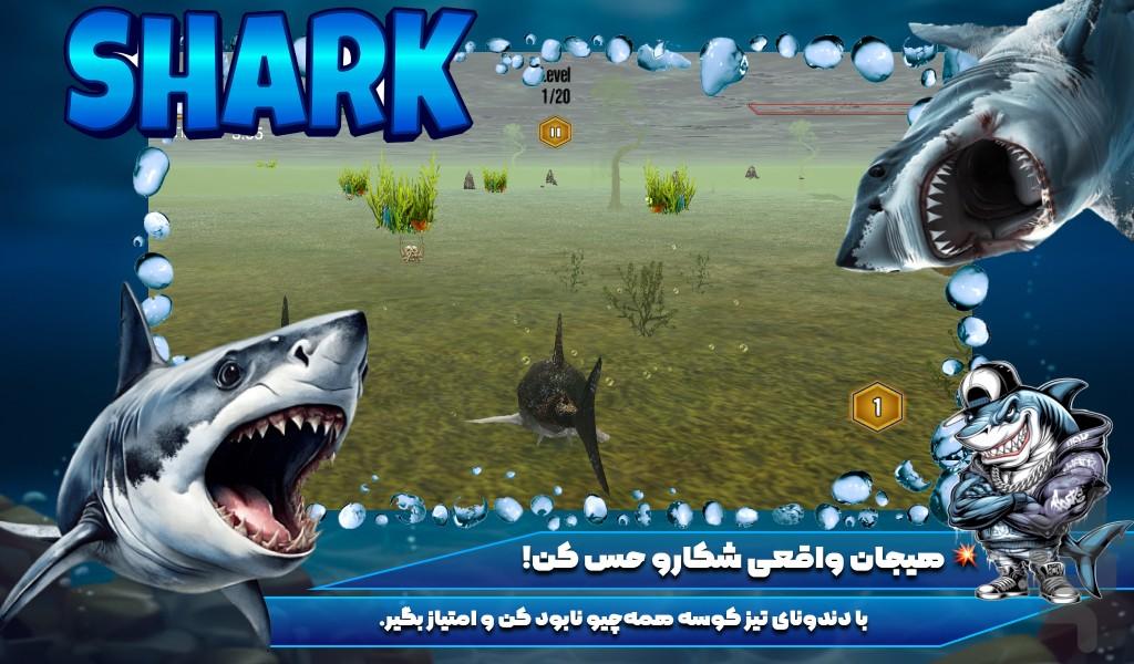 بازی کوسه - Gameplay image of android game