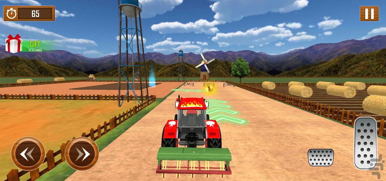 بازی تراکتور سواری در مزرعه کشاورزی - عکس بازی موبایلی اندروید