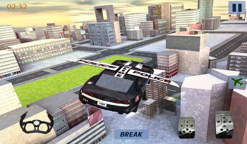 بازی ماشین پلیس پرنده - Gameplay image of android game