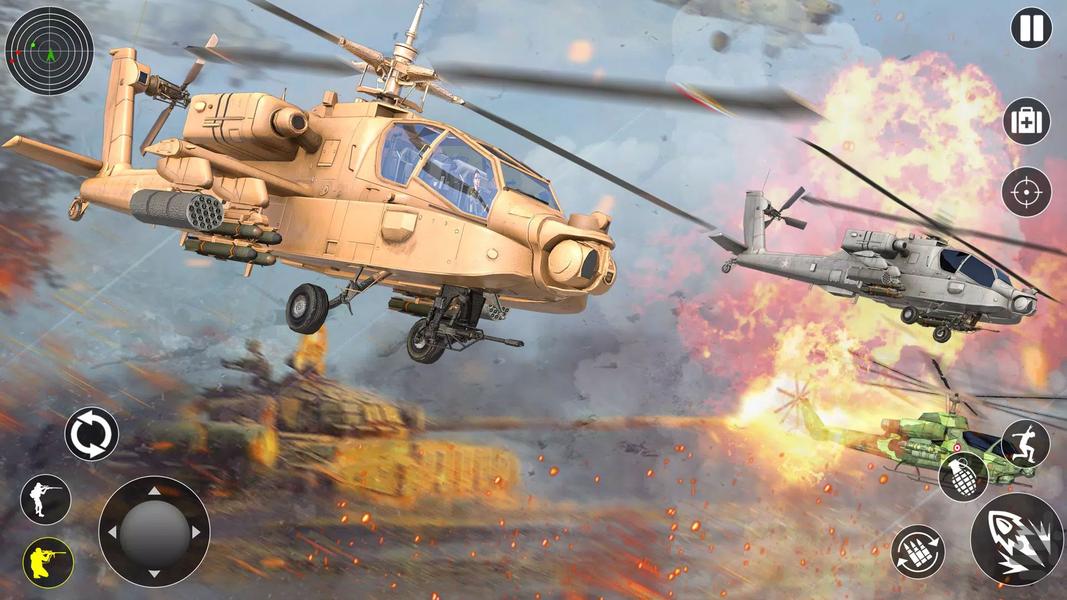 بازی هلیکوپتر جنگی | جنگ هوایی - Gameplay image of android game
