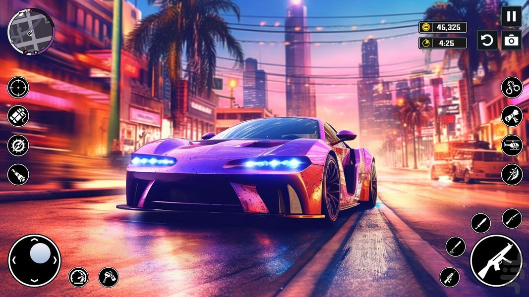 بازی سرقت بزرگ اتومبیل - Gameplay image of android game
