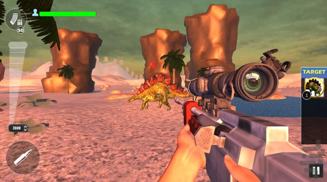 بازی تفنگی شکار دایناسور - عکس بازی موبایلی اندروید