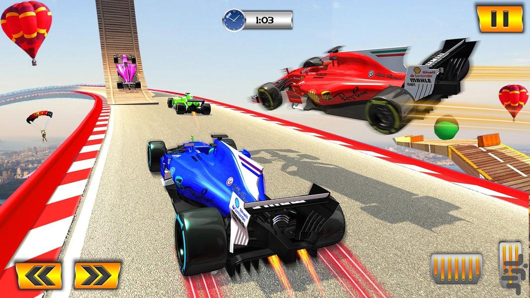 بازی ماشین مسابقه فرمول یک - Gameplay image of android game
