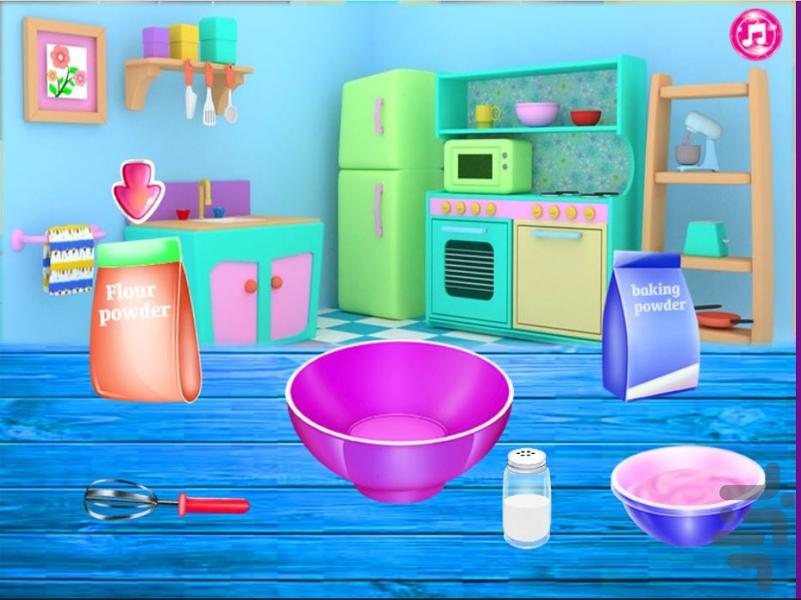 آشپزی پخت کاپ کیک - عکس بازی موبایلی اندروید