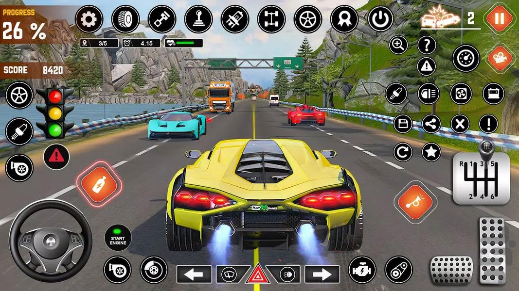 ماشین بازی جدید مسابقه ای - Gameplay image of android game