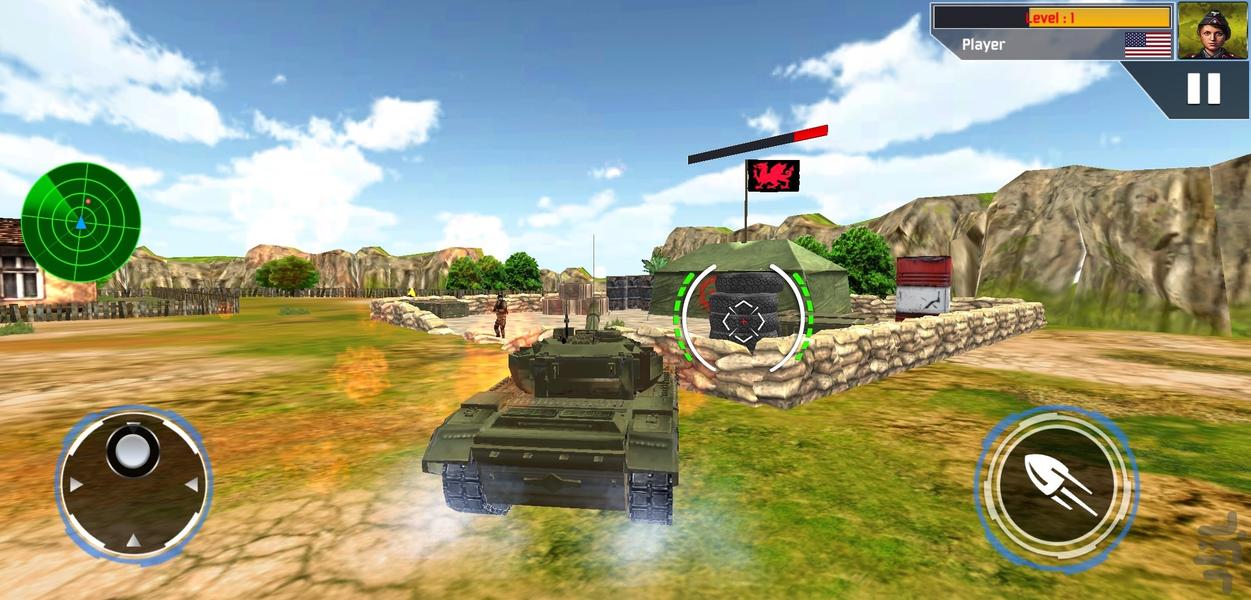 بازی تانک جنگی - Gameplay image of android game