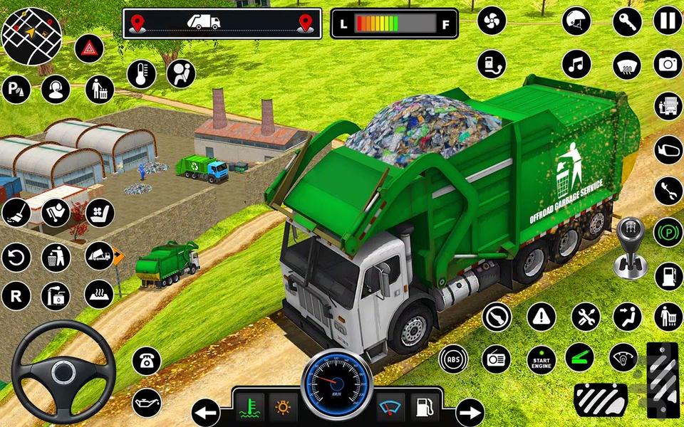 بازی ماشین سنگین ‌| حمل زباله - عکس بازی موبایلی اندروید