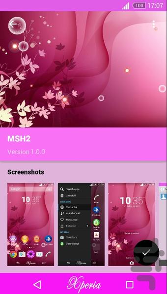 Free SONY  MSH Theme4 - Image screenshot of android app