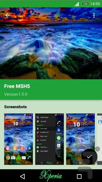 Free SONY  MSH Theme 5 - Image screenshot of android app