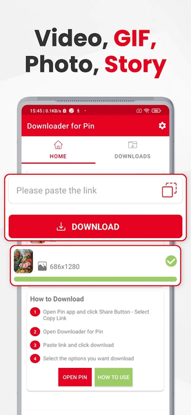 PinSave Video - GIF Downloader - Image screenshot of android app