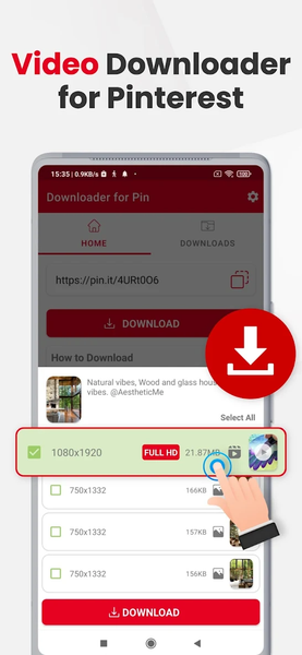 PinSave Video - GIF Downloader - عکس برنامه موبایلی اندروید