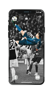 Download Juventus Cristiano Ronaldo Black Aesthetic Illustration Wallpaper