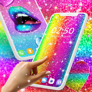 Multi color glitter wallpaper - Image screenshot of android app