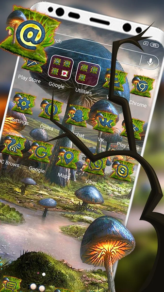 Mushroom Land Launcher Theme - Image screenshot of android app