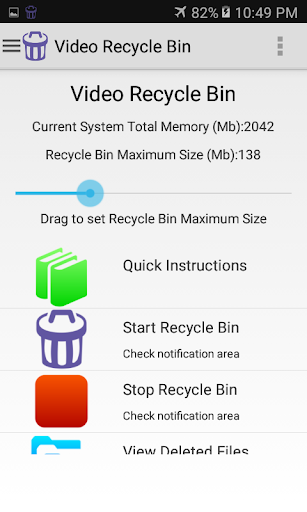 Video Recycle Bin - Image screenshot of android app