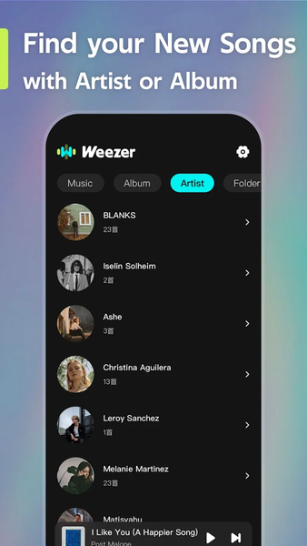 Offline Music Player- Weezer - Image screenshot of android app