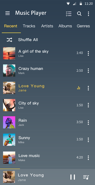 MP3 Player - Music Player - عکس برنامه موبایلی اندروید