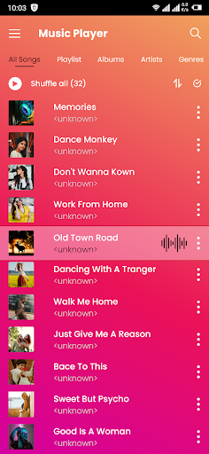 Music Player App - Image screenshot of android app