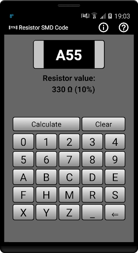 Resistor SMD code calculator - عکس برنامه موبایلی اندروید