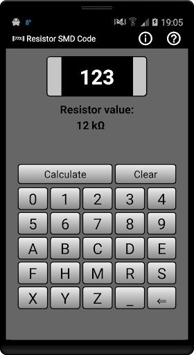 Resistor SMD code calculator - عکس برنامه موبایلی اندروید