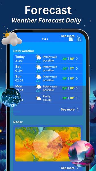 Weather Accurate 2023 - عکس برنامه موبایلی اندروید
