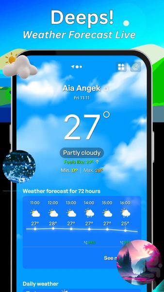 Weather Accurate ۲۰۲۳ - عکس برنامه موبایلی اندروید