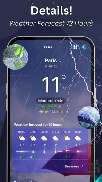 Weather Accurate ۲۰۲۳ - عکس برنامه موبایلی اندروید