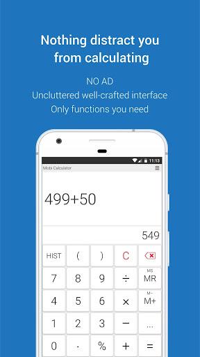 Calculator MobiCalc - Image screenshot of android app