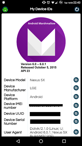 My Device IDs - عکس برنامه موبایلی اندروید