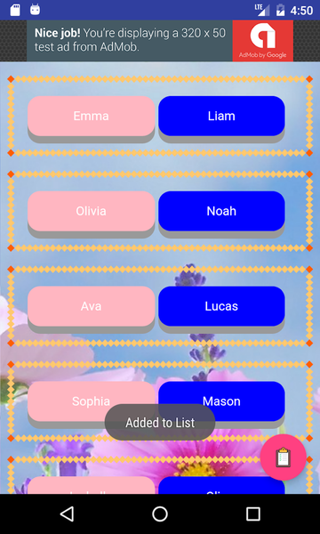 CUTE BABY NAMES FREE - Image screenshot of android app