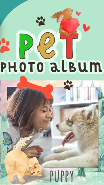 Pet Photo Album - Pic Frames a - عکس برنامه موبایلی اندروید