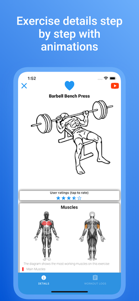 myWorkout - Fitness & Training - عکس برنامه موبایلی اندروید