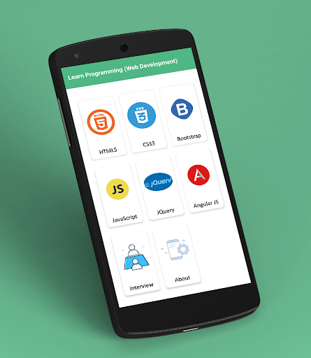 Learn Web Programming - Image screenshot of android app