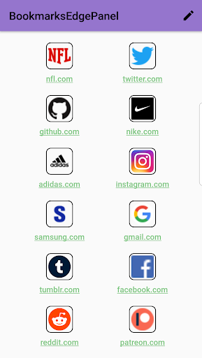 Bookmarks Edge - عکس برنامه موبایلی اندروید