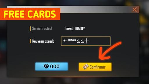 FreeFir name changer cards ۲۰۲۱ - عکس برنامه موبایلی اندروید
