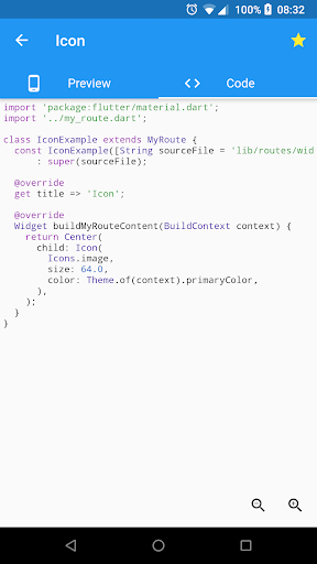 Flutter Explorer with 100+ examples - عکس برنامه موبایلی اندروید