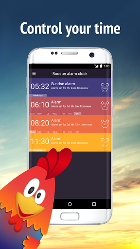 Rooster alarm clock - Image screenshot of android app