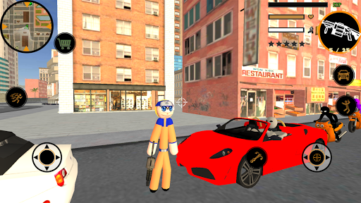 Naru Stickman Rope Hero Ninja Gangstar Crime Fight - Gameplay image of android game