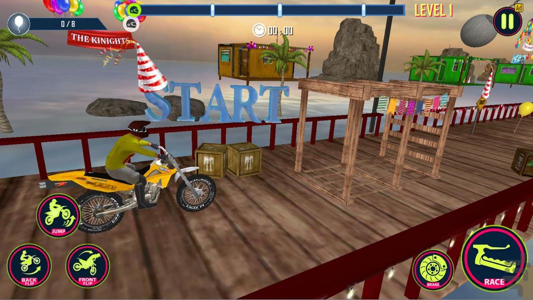 بازی موتور پرشی - Gameplay image of android game