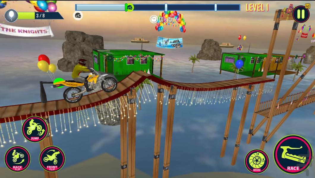 بازی موتور پرشی - Gameplay image of android game